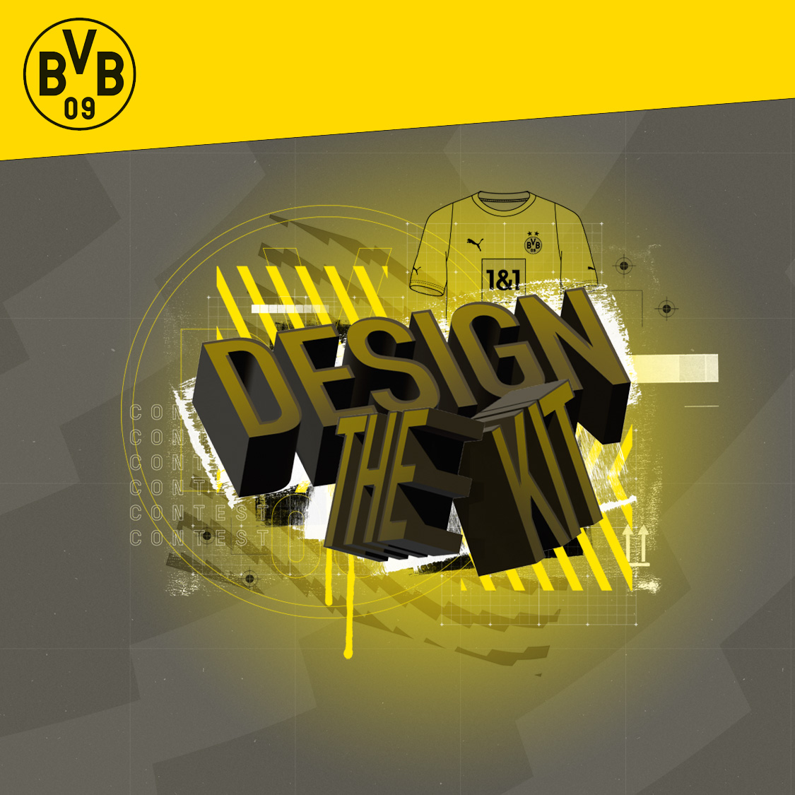Camiseta Borussia Dortmund Concept Geometrico - Sublifits